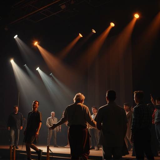 Group of actors performing on stage